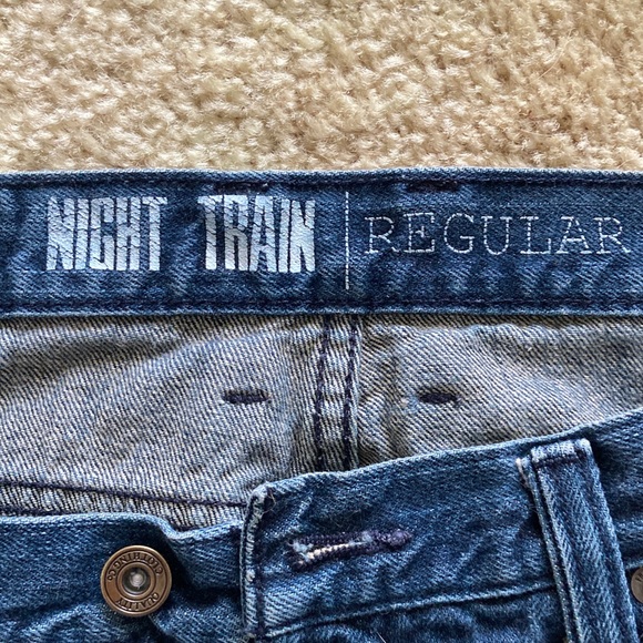 Classic Men’s Blue Straight Leg Jeans Night Train - Picture 5 of 8